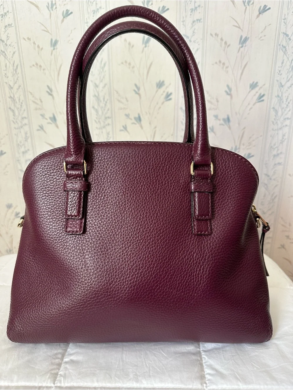 Kate Spade Plum Pebbled Leather Satchel